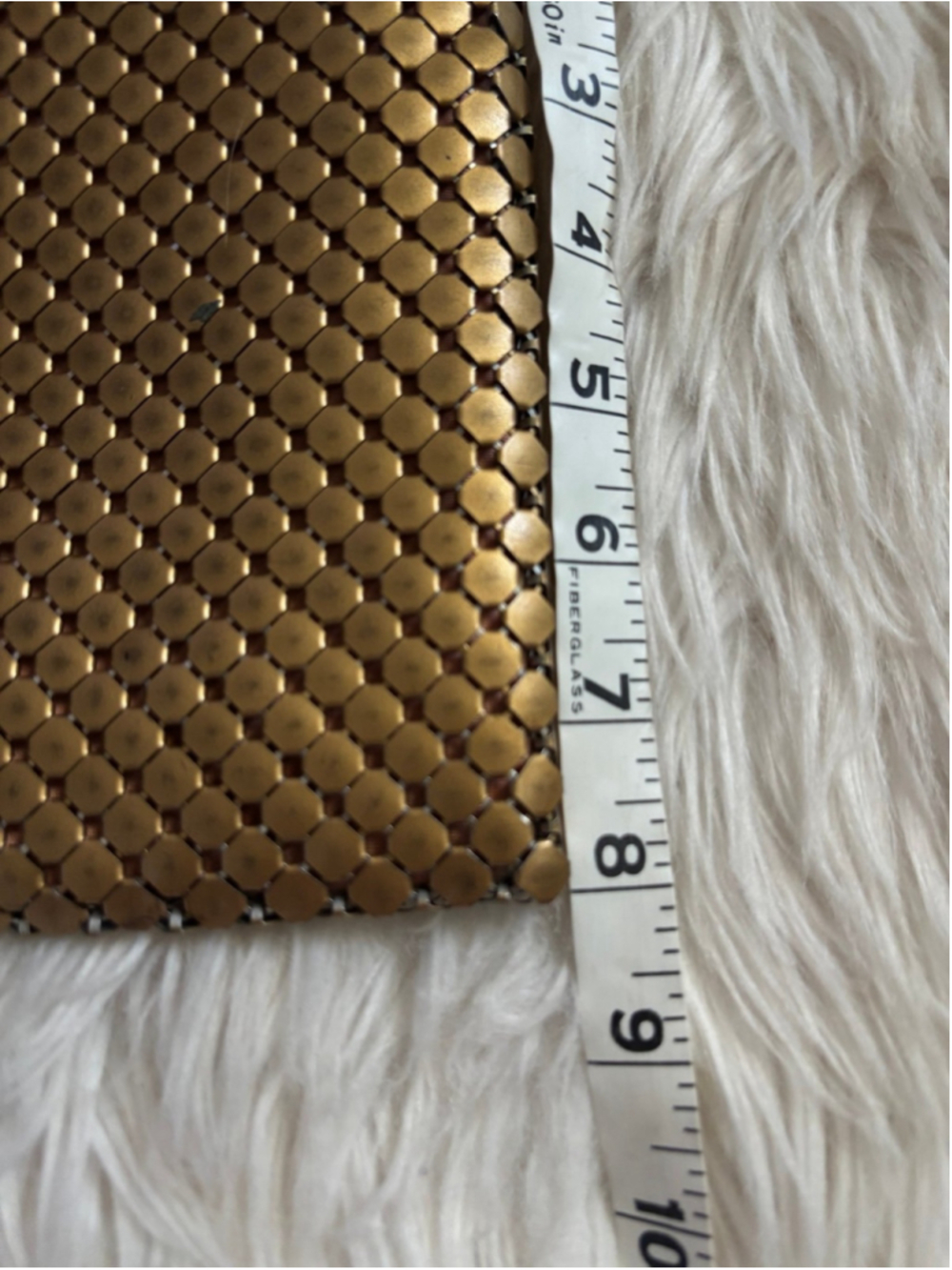 WHITING & DAVIS vintage Brassy Gold Metal Shoulder Bag - Picture 8 of 9